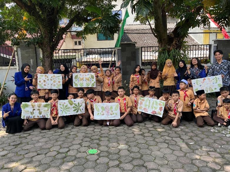 Kegiatan Pembuatan Ecoprint Art, Bangkitkan Kreativitas Siswa di SDN Penanggungan