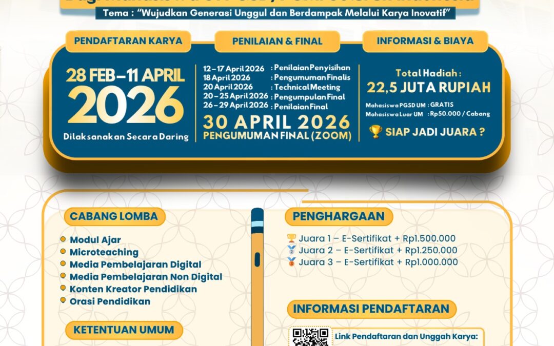Fasilitasi Bakat dan Minat Calon Guru SD/MI Seluruh Indonesia, Cakra Guru Kembali Hadir!